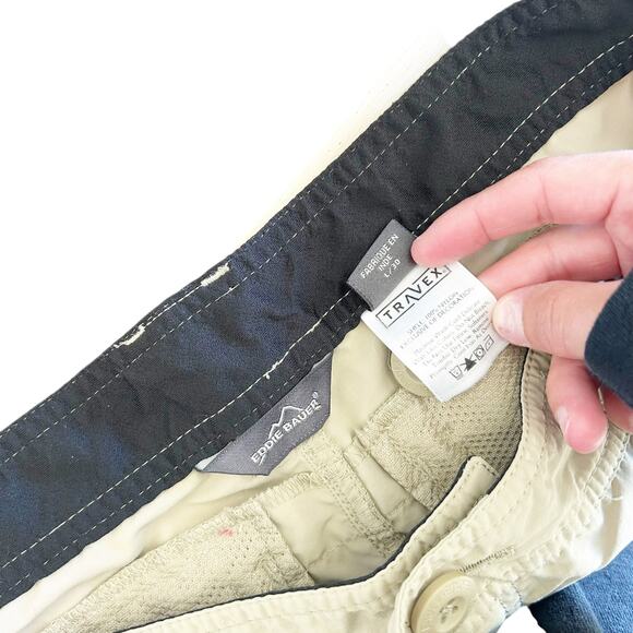 Eddie Bauer Tan Zip Off Hiking Pants Sz L - Picture 3 of 6